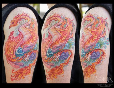 Conan Lea - Soft Nouveau Phoenix Tattoo